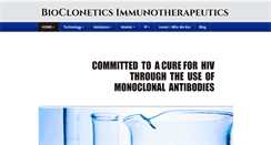 Desktop Screenshot of bioclonetics.com