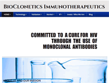 Tablet Screenshot of bioclonetics.com